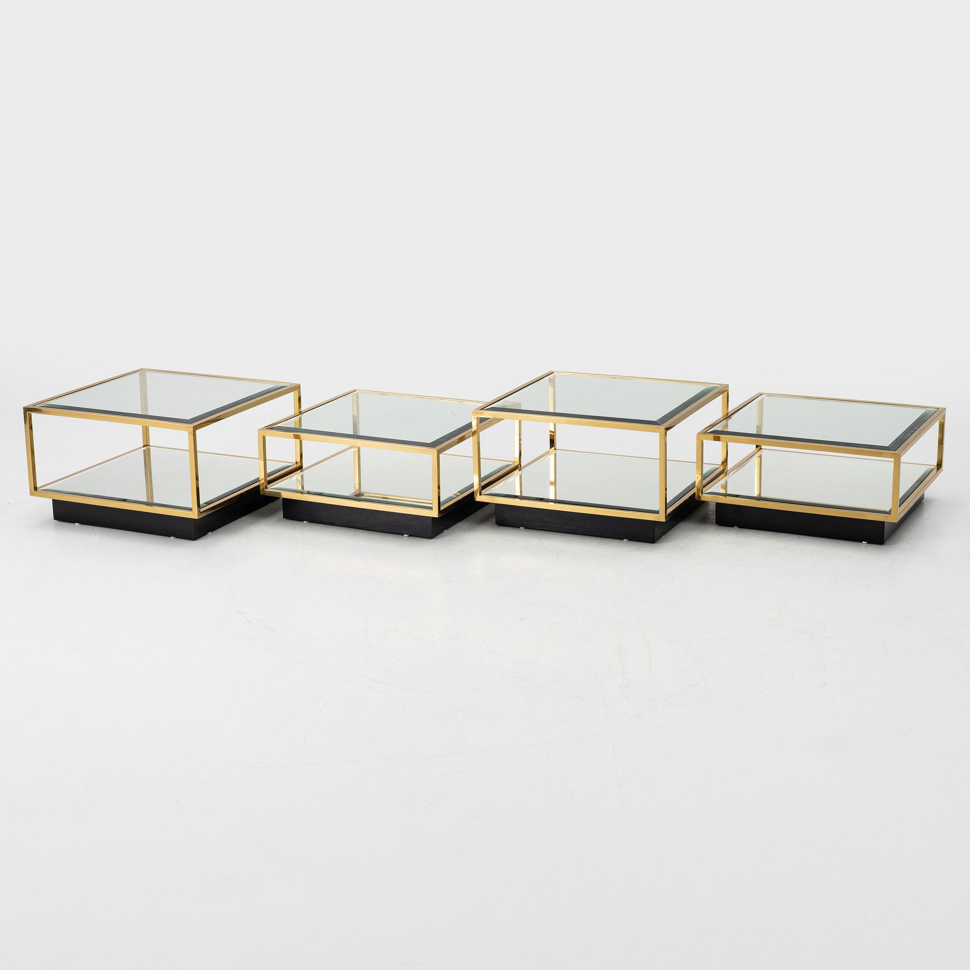 A four-piece 'Tortona' coffee table, Eichholtz, contemporary.