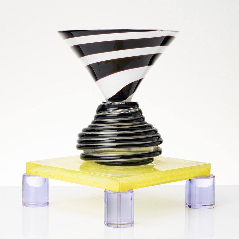 Peter Shire, a 'Vesuvio' glass sculpture/bowl, numbered 1/4, Italy, 1998.