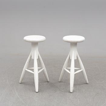 EERO AARNIO, a pair of 'Rocket' bar stools, from Artek, designed 1995.