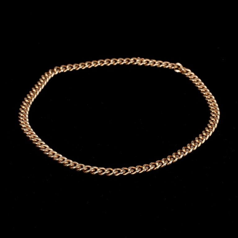 HALSKED, guld 14K, Reini Koivisto, Träskända Finland 1989. Vikt 79,9 g.