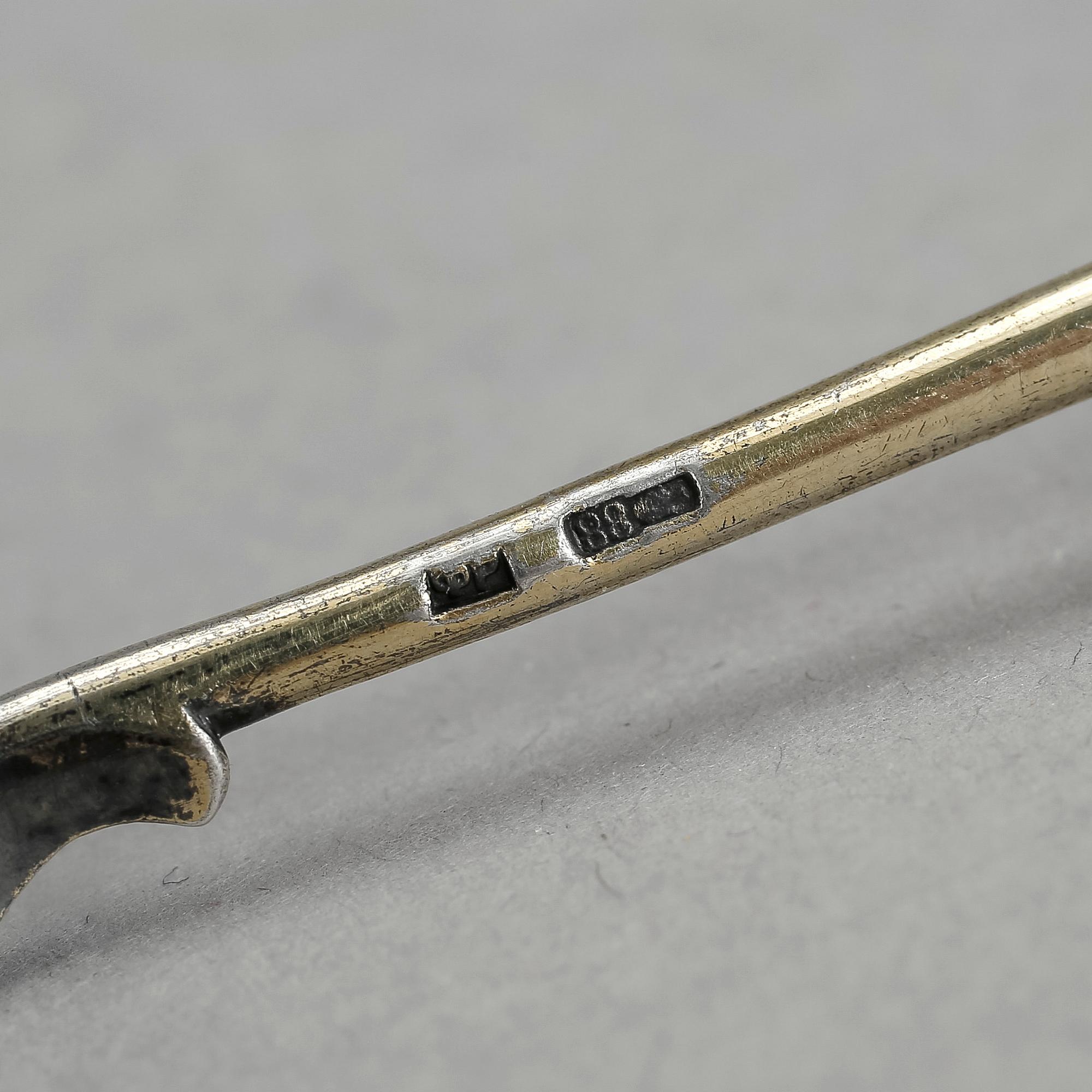 SKED, silver, emalj, Ryssland, omkring år 1900, vikt ca 26 gram.