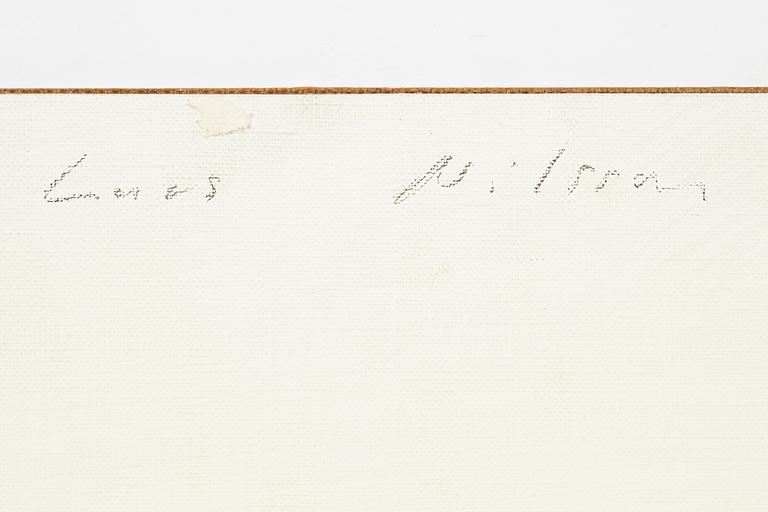 Lars Nilsson, blandteknik på duk/pannå, signerad och daterad 88-89 a tergo.