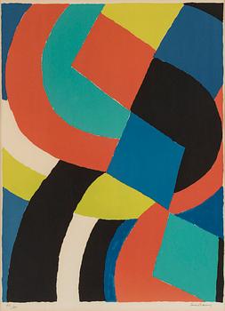 SONIA DELAUNAY, färglitografi, signerad och numrerad 72/75.