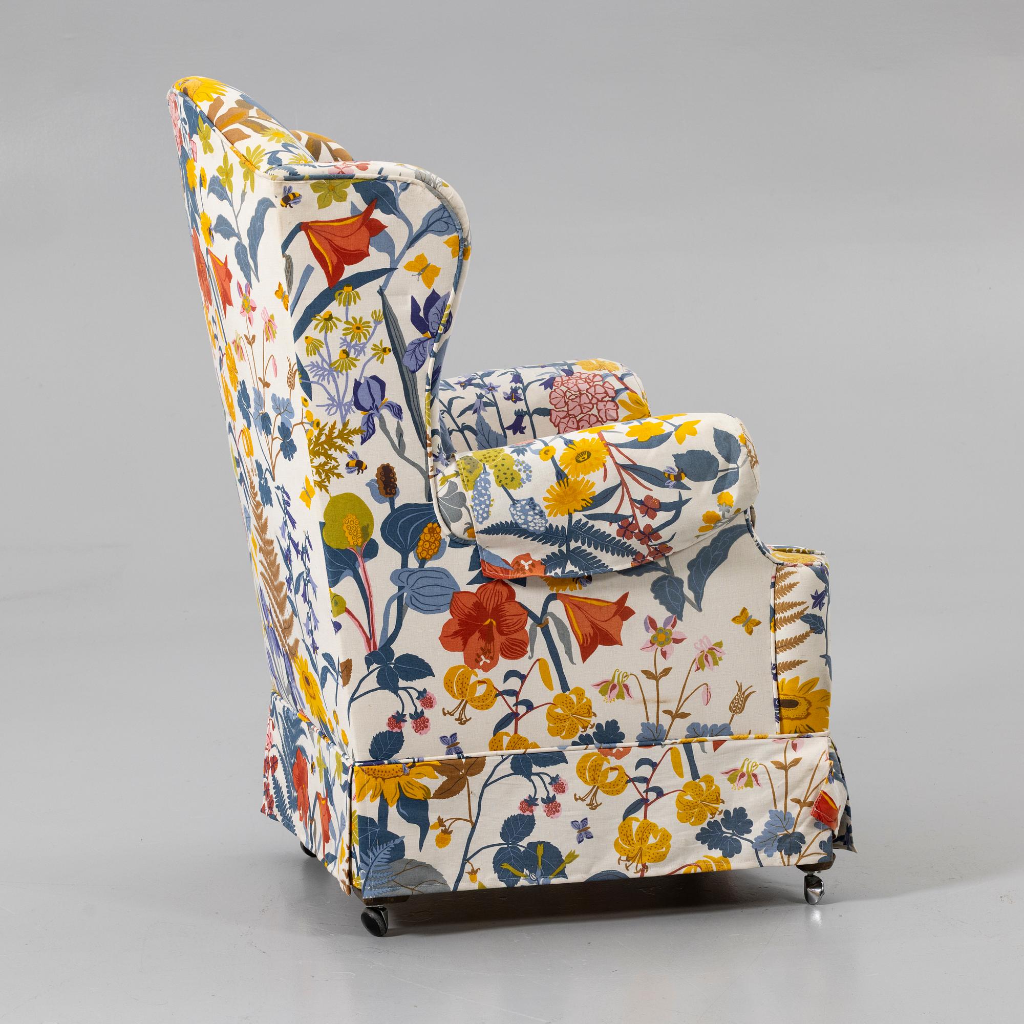 Wingback armchair, second half of the 20th century.