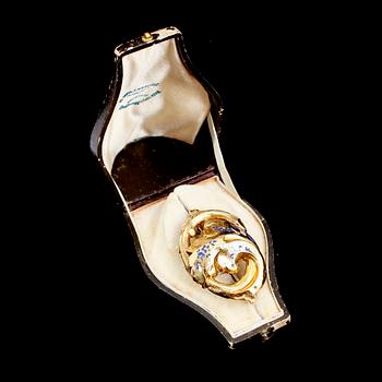 BROSCH, 18 k guld, sekelskiftet 1900. Vikt ca 9 gram.