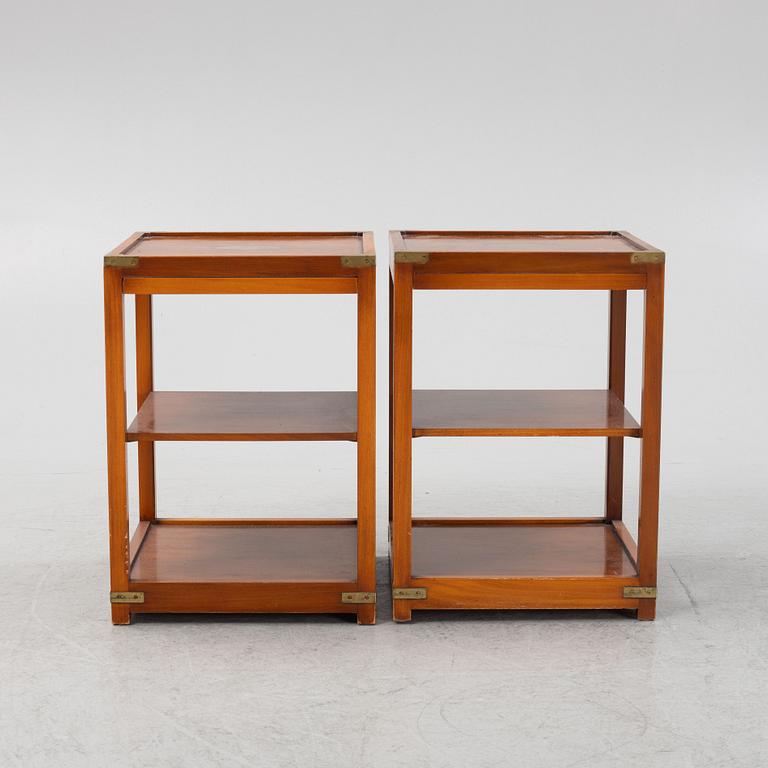 A pair of bedside tables, later part of the 20th Century.