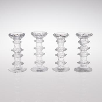 TIMO SARPANEVA, A SET OF TWENTY "Festivo" glass candlesticks. Iittala.