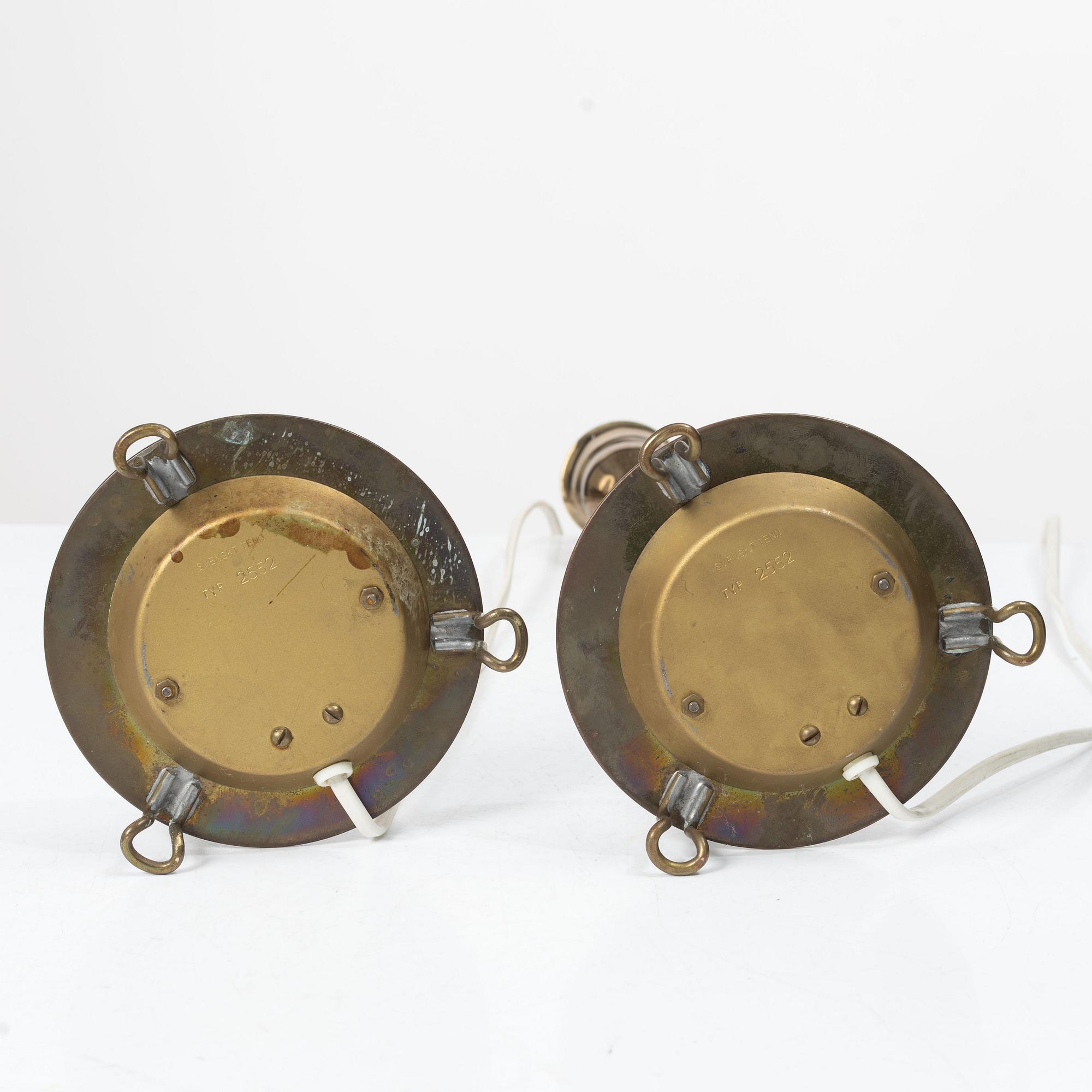 Josef Frank, Table lamps, a pair, model 2552, Firma Svenskt Tenn.