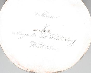 DOSOR, 4 st, silver, svenska stämplar, 1800-tal. Total vikt ca 215 gram.