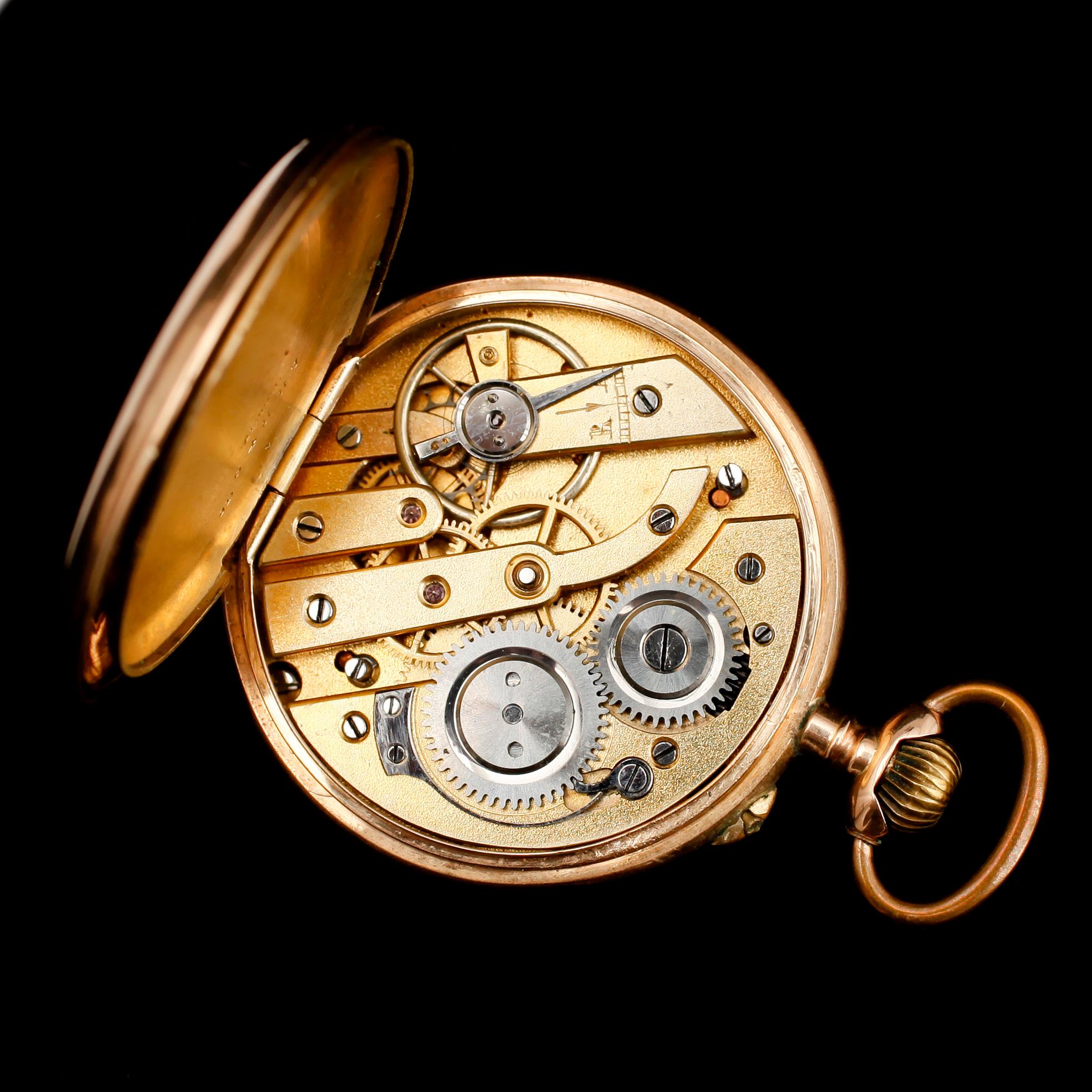 FICKUR, boett 14 k guld, tidigt 1900-tal.