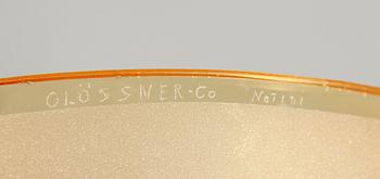 VÄGGLAMPA, Bo Notini, Glössner & Co, 1940/50-tal, sign.