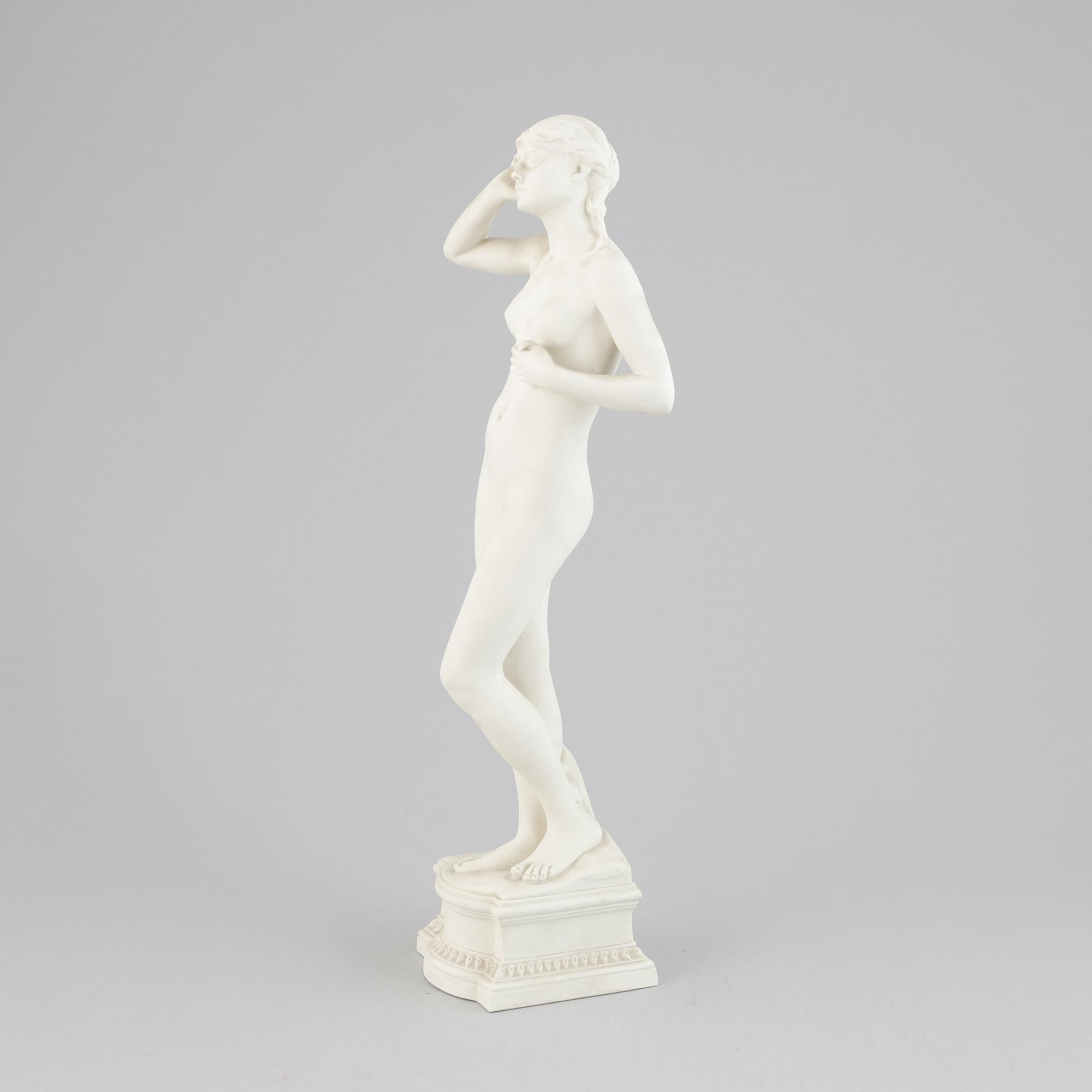 Per Hasselberg, after, sculpture, parian. Stamp signed.