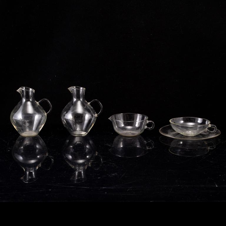 WILHELM WAGENFELD,  glasservis, 11 delar, Jenaer Glaswerk, Schott & Gen, Tyskland.
