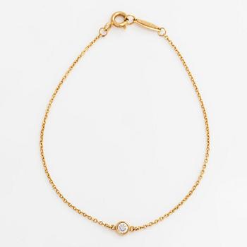 Tiffany & Co, Elsa Peretti, armband, "Diamonds by the Yard", 18K guld med en diamant ca 0.08 ct.