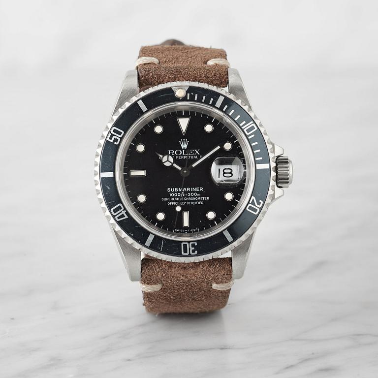 ROLEX, Oyster Perpetual, Submariner (1000ft=330m, SWISS-T< 25), wristwatch, 40 mm,
