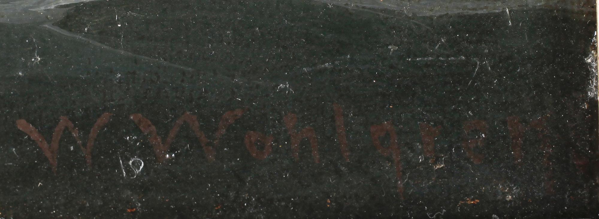 OKÄND KONSTNÄR, olja på duk. 1800-tal.