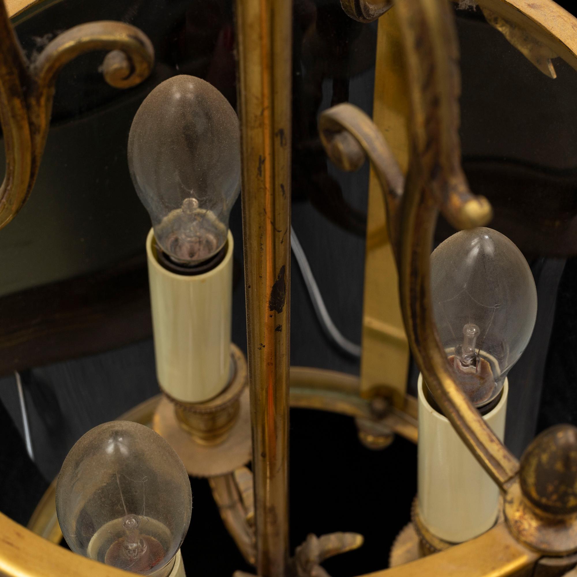 A Louis XVI-style hanging lamp, second half of the 20th century.