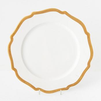 Karin Björquist, kuverttallrikar, 5 st, benporslin, "Nobel", Rörstrand.