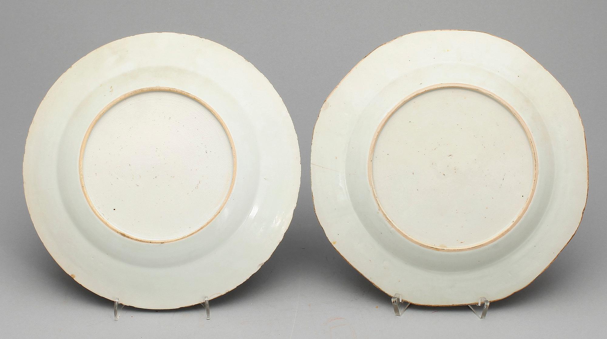 TALLRIKAR, 4 st, porslin, Kina, Qianlong (1736-95).