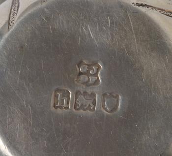 KRYDDSET, 7 delar, silver, London tidigt 1900-tal.