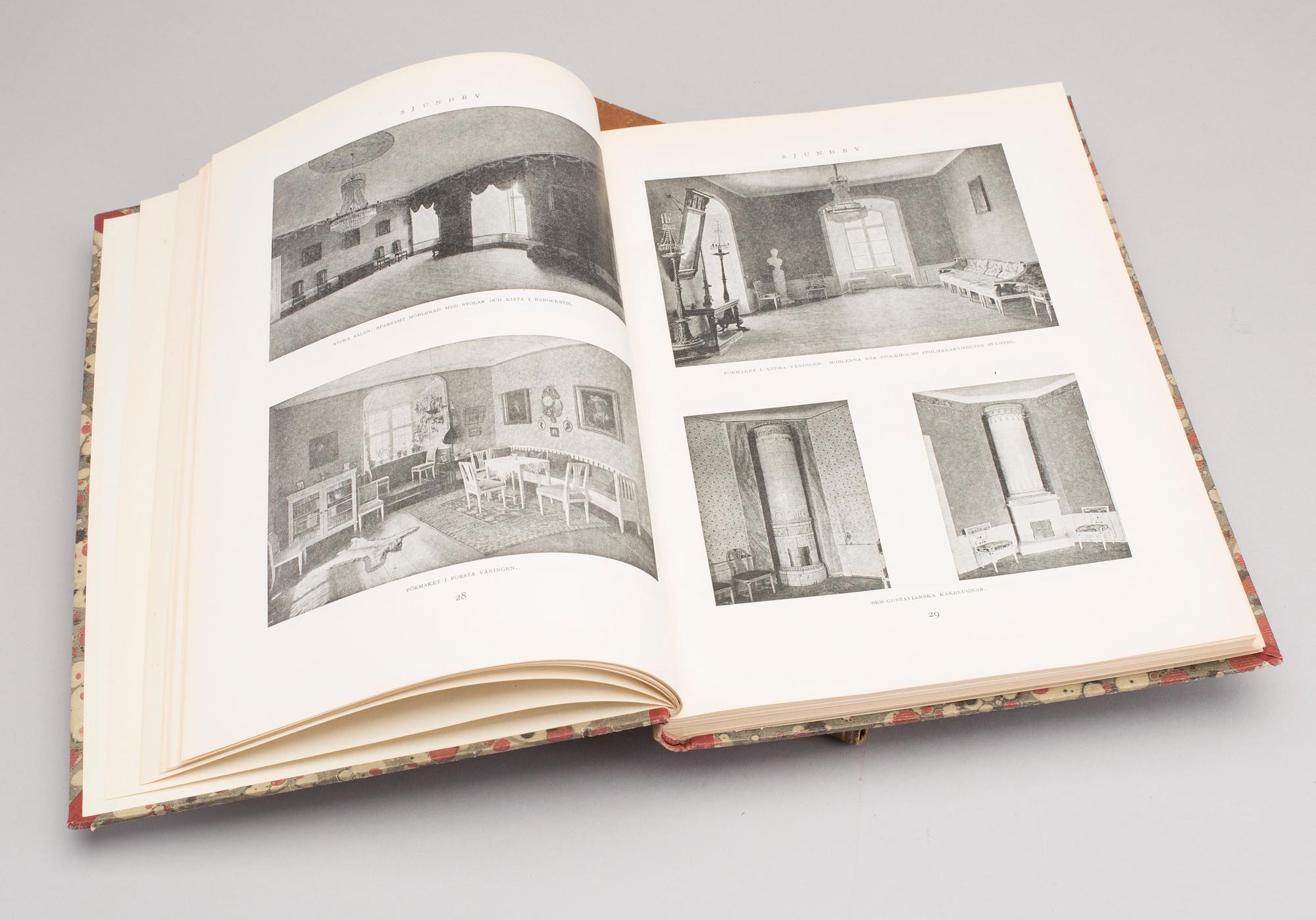 GODS OCH HERRESÄTEN I FINLAND, Ragna Ahlbäck, 1946 samt FINSKA KYRKOR, Heikki Klemetti, 1927.