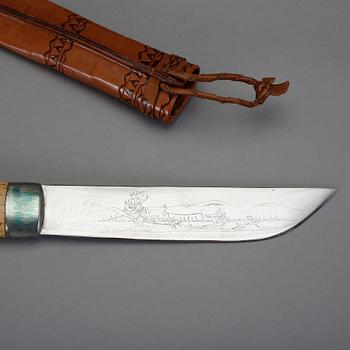 KNIV samt KRUTHORN, 1800/1900-tal.