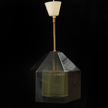 CARL FAGERLUND, taklampa, glas, Orrefors, 1900-talets andra hälft.
