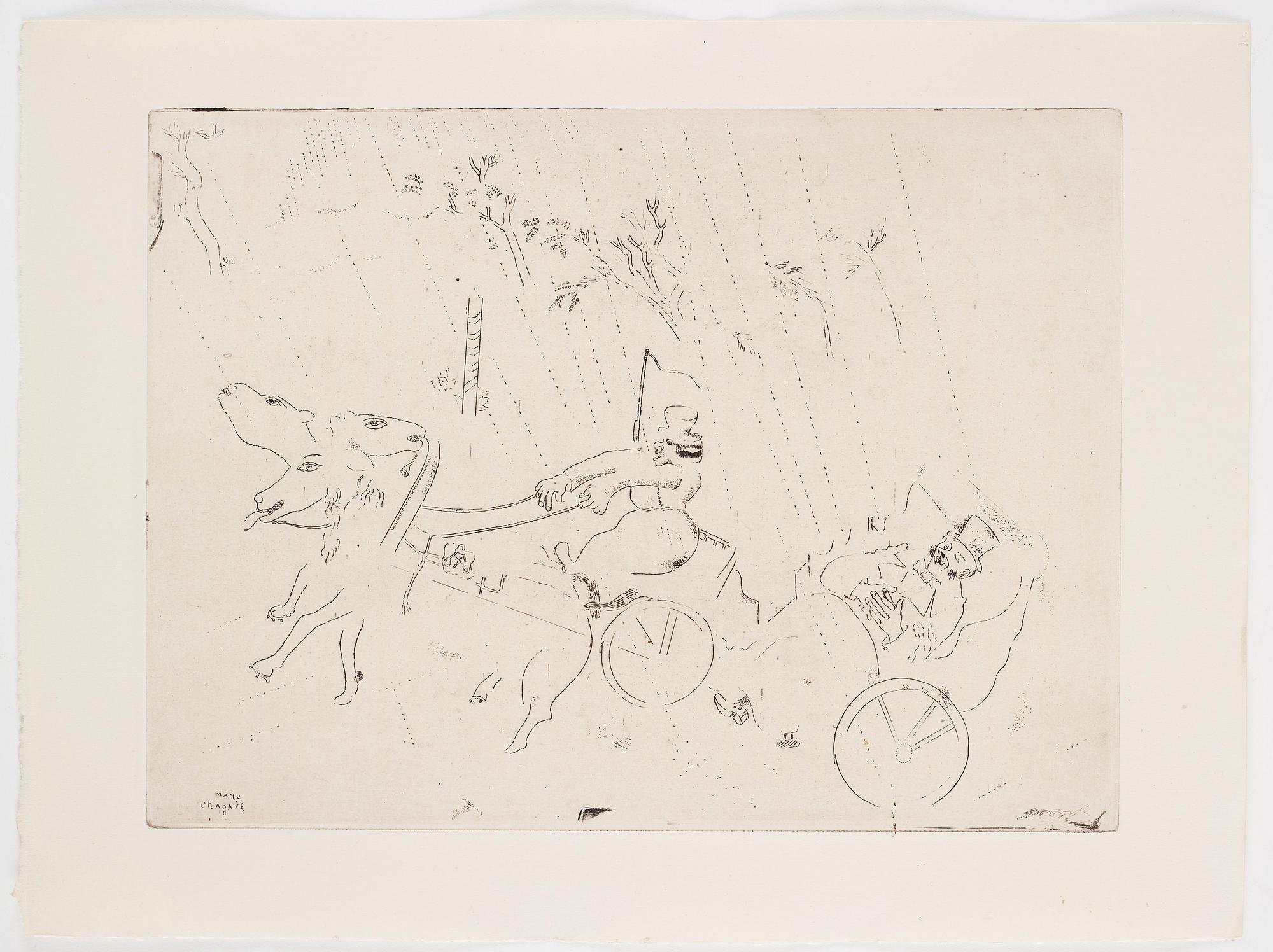 MARC CHAGALL, 71 st etsningar ur upplagan om 285 exemplar på Arches/MBM/J. Perrigot-papper, 1923-1948.