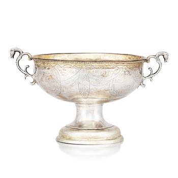 A Swedish 18th century silver brandy-bowl, mark of Christopher Bauman, Hudiksvall 17897.