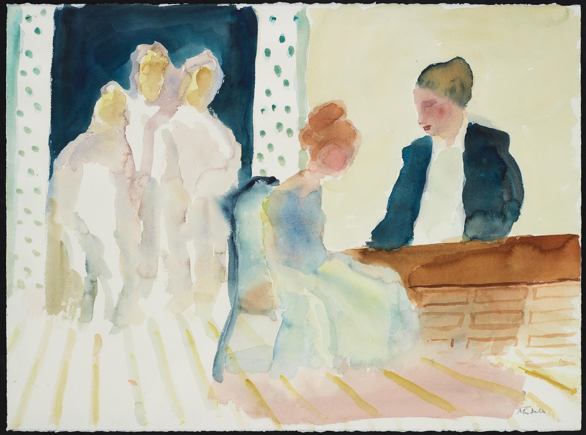 Peter Dahl, akvarell, signerad Peter Dahl.