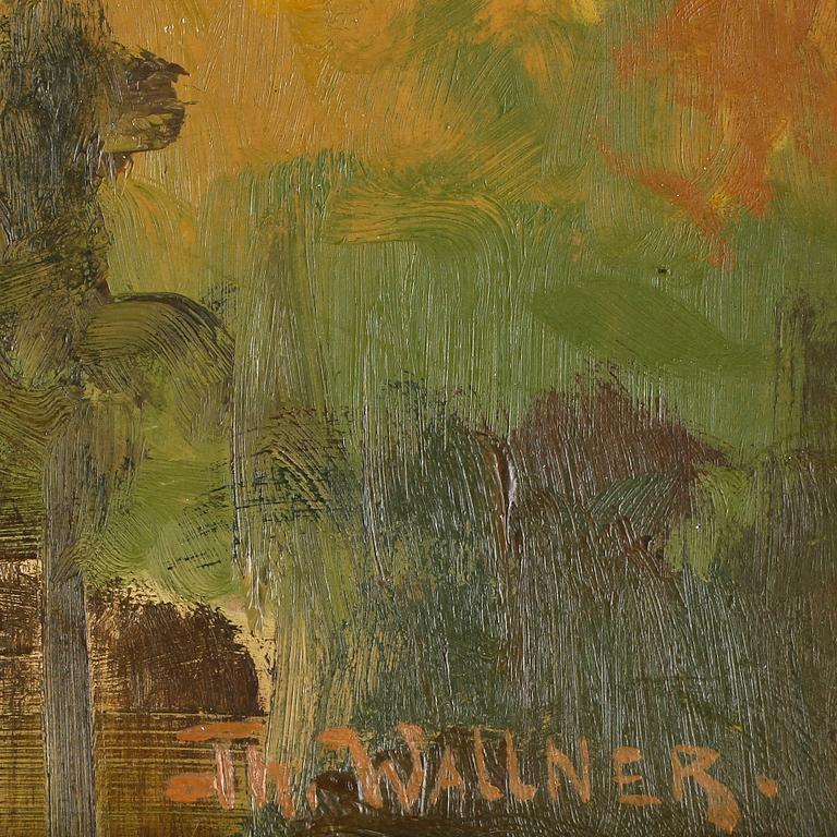 THURE WALLNER, olja på pannå, sign.