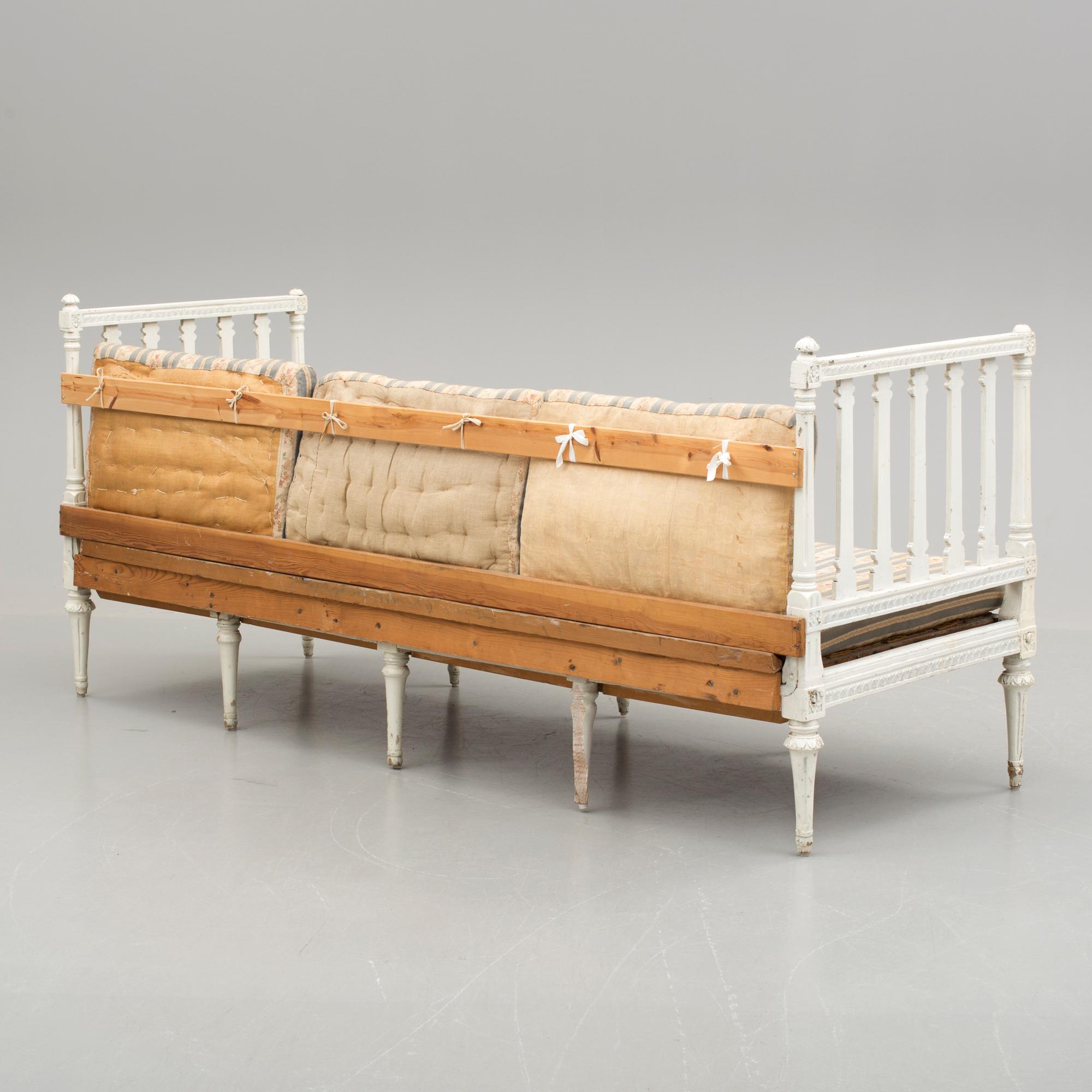SOFFA, gustaviansk, med Stockholms hallstämpel, 1700-tal.