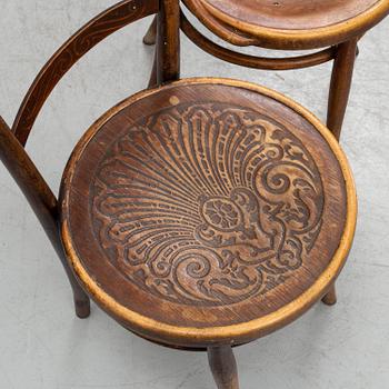 six early 20th Century chairs.