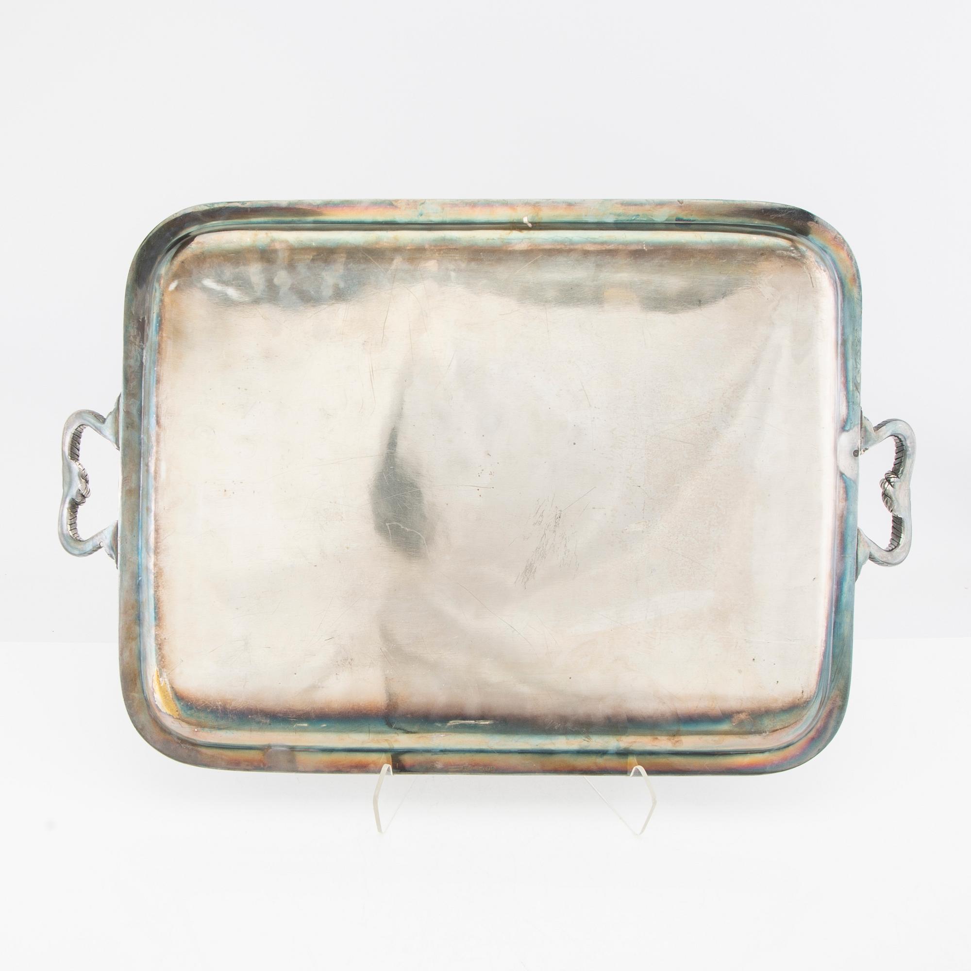 Tray Fratelli Broggi Italy first half of the 20th century nickel silver.