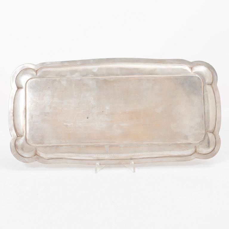 A silver tray, Pest, Austria, 1872-1922.