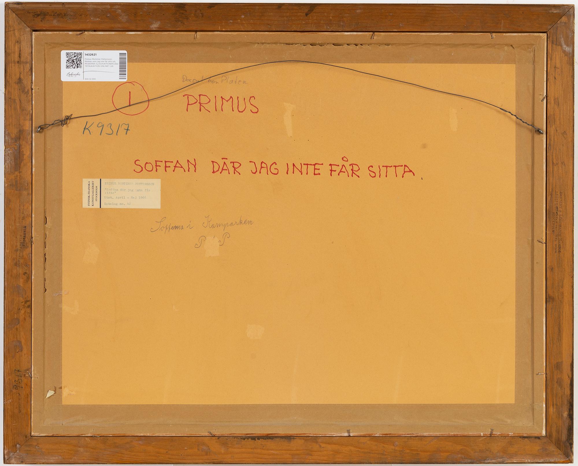Primus Mortimer Pettersson, akvarell, signerad.