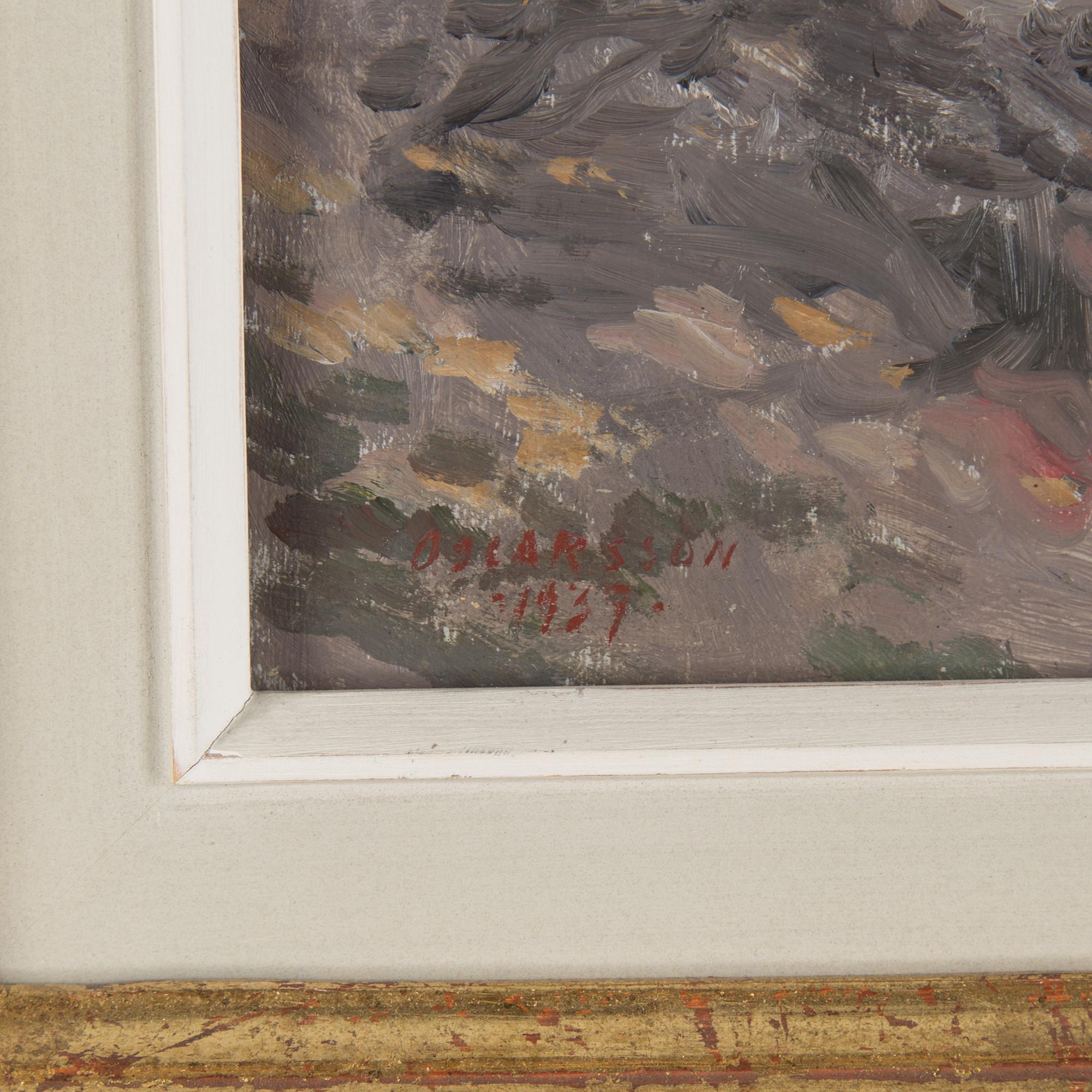 BERNHARD OSCARSSON, oil on panel, signed and dated 1939.