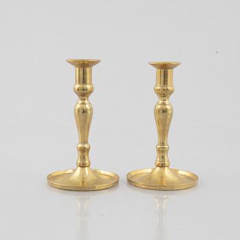 Two pairs of Swedish candlesticks, 19th Century.