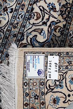 A carpet, Nain, part silk, ca 354 x 250 cm.