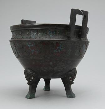 URNA, brons, Sydostasien, 1900-tal.