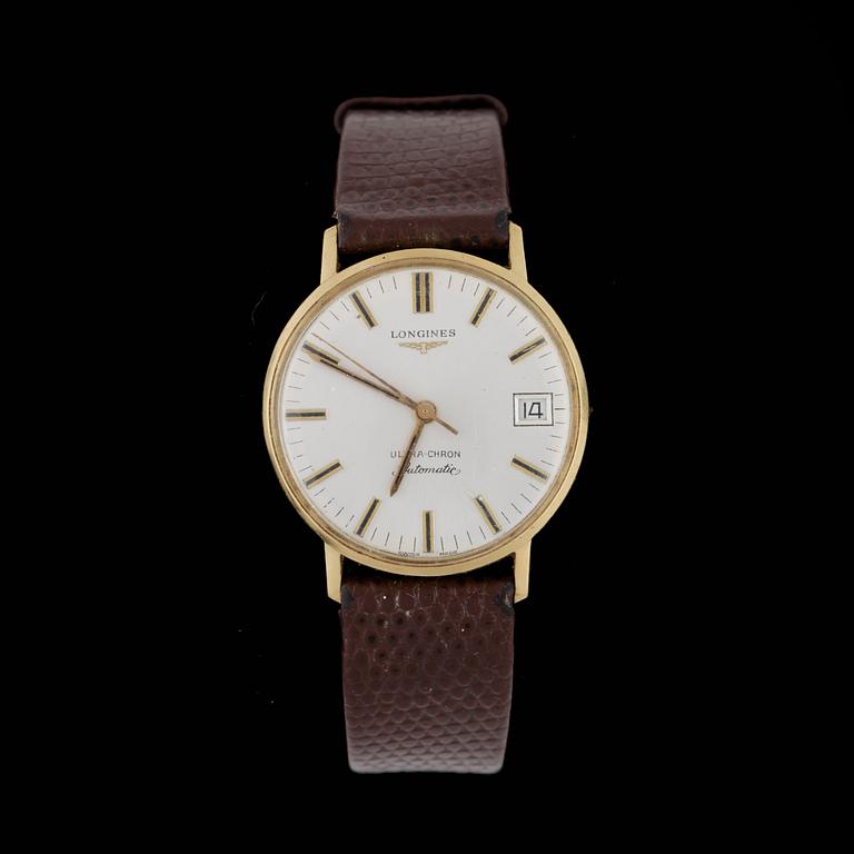 ARMBANDSUR, herr, 18k guld, Longines, Ultra-Chron, Automatic, 1960/70-tal.