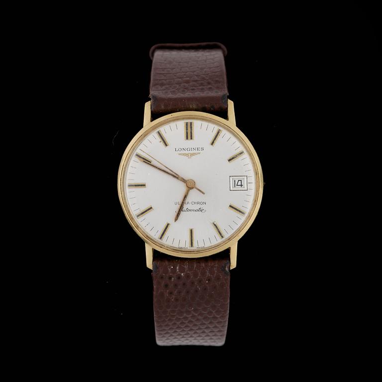 ARMBANDSUR, herr, 18k guld, Longines, Ultra-Chron, Automatic, 1960/70-tal.