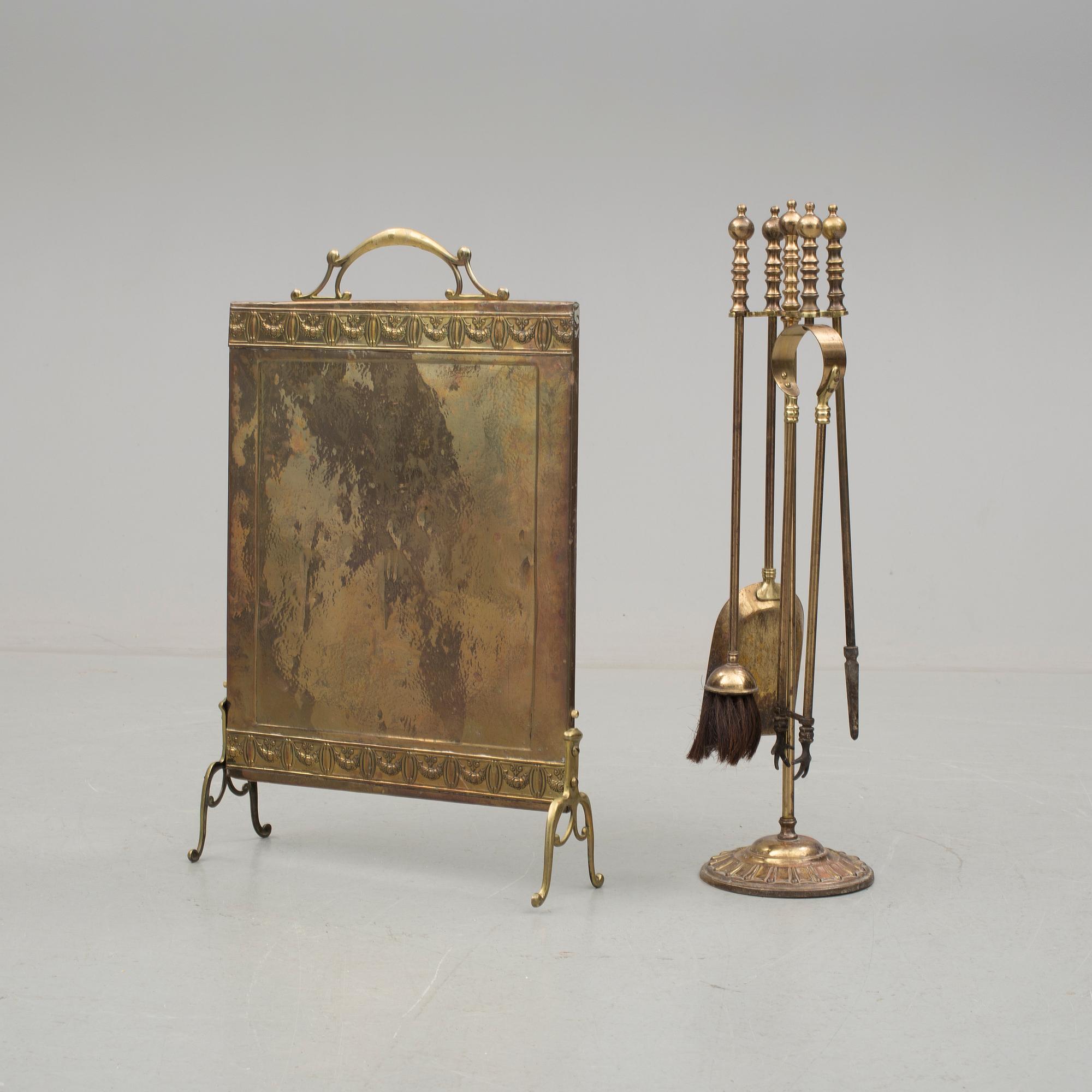 BRASSKÄRM samt BRASSET, mässing, 1900-tal.