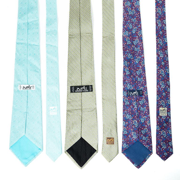 Hermès, ties, 3 pcs.