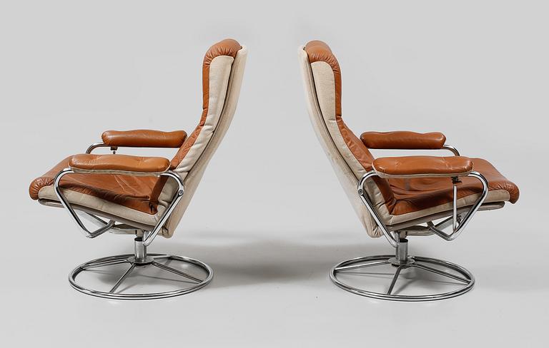 FÅTÖLJER, ett par, Sverige, 1960/1970-tal.