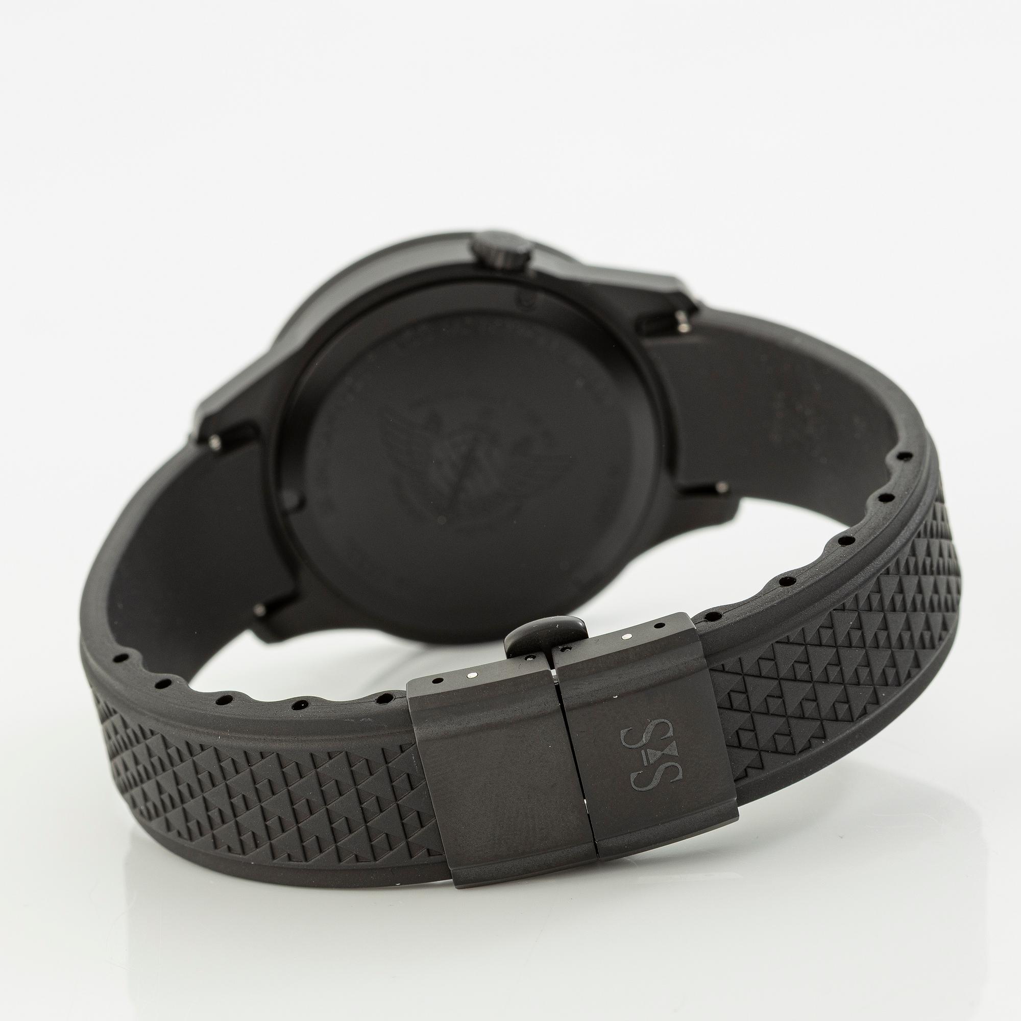 Sjöö Sandström, Royal Steel, Worldtimer, "SÄPO/Swedish Security Service", wristwatch, 41 mm.