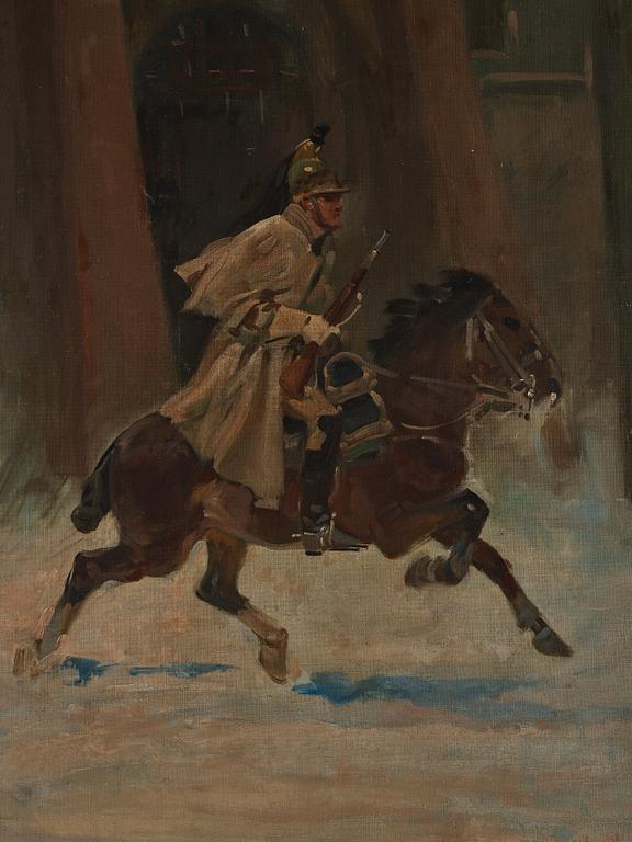 Jerzy Kossak, Napoleon outside Moscow.