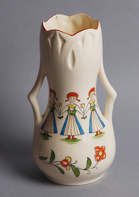 VAS, flintgods, jugend "Daldansen", Rörstrand, 1900-talets början.