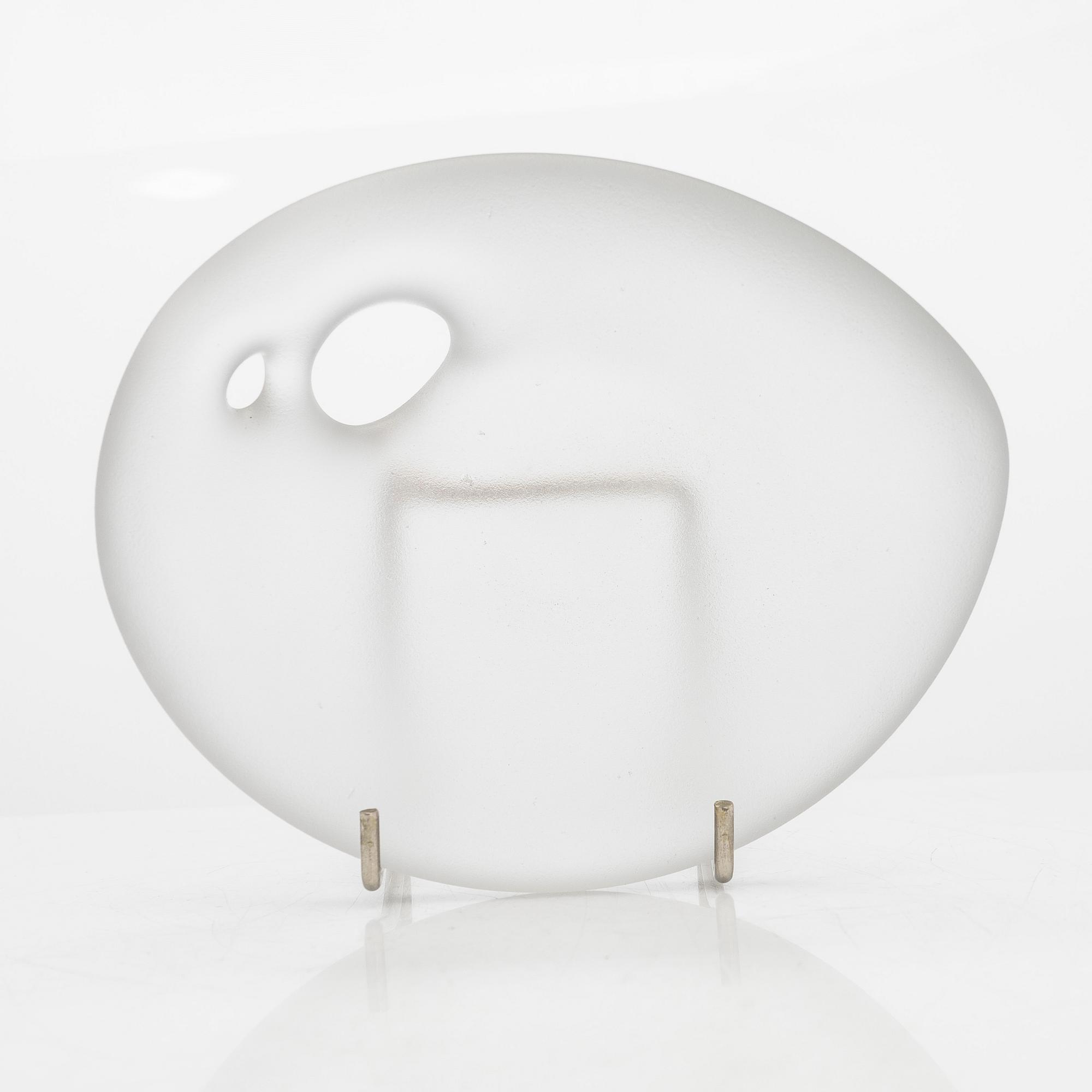 Timo Sarpaneva, skulptur, Hiidenkehto (Jättens vagga) signerad Timo Sarpaneva, Iittala -55.