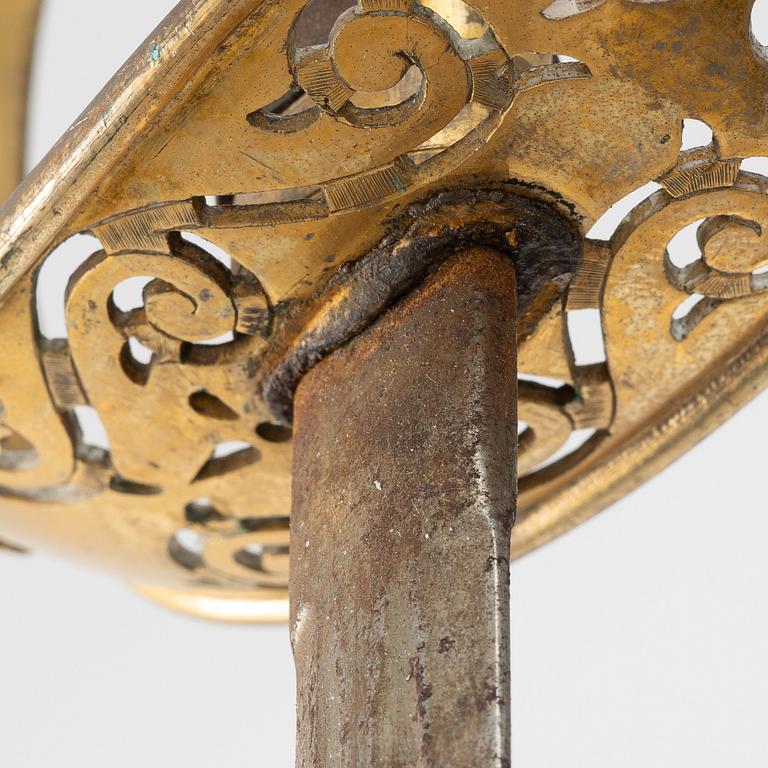 Saber, Swedish m/1893 for cavalry officer, with scabbard.